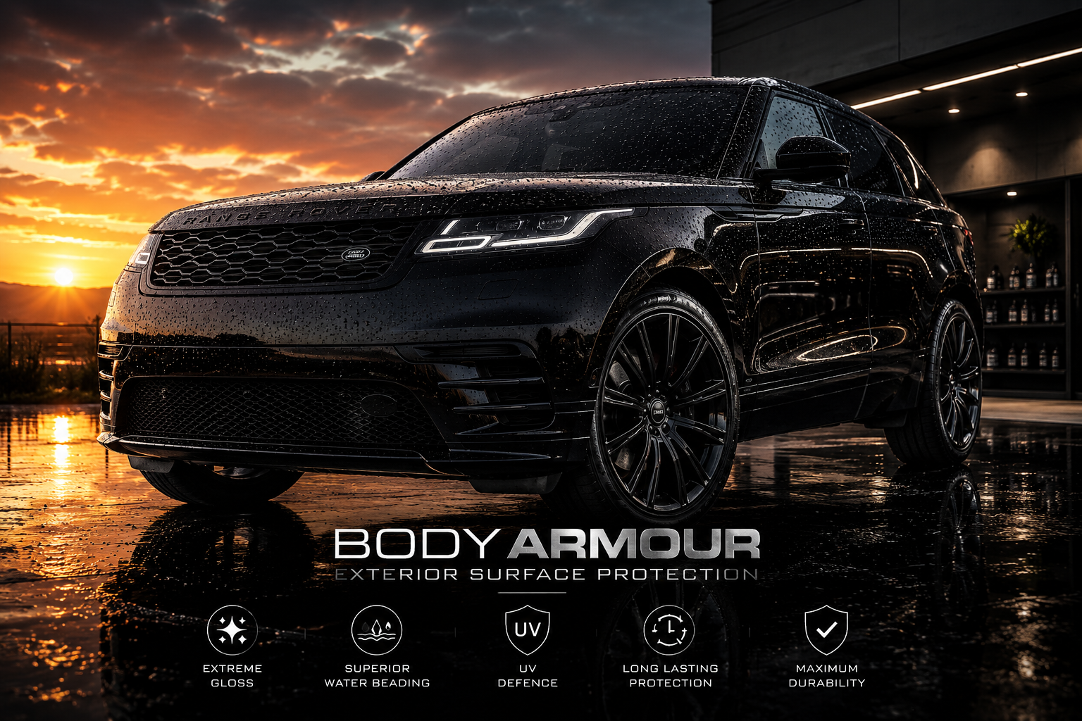 Close up detail of ArmourOne Body Armour Surface Protection